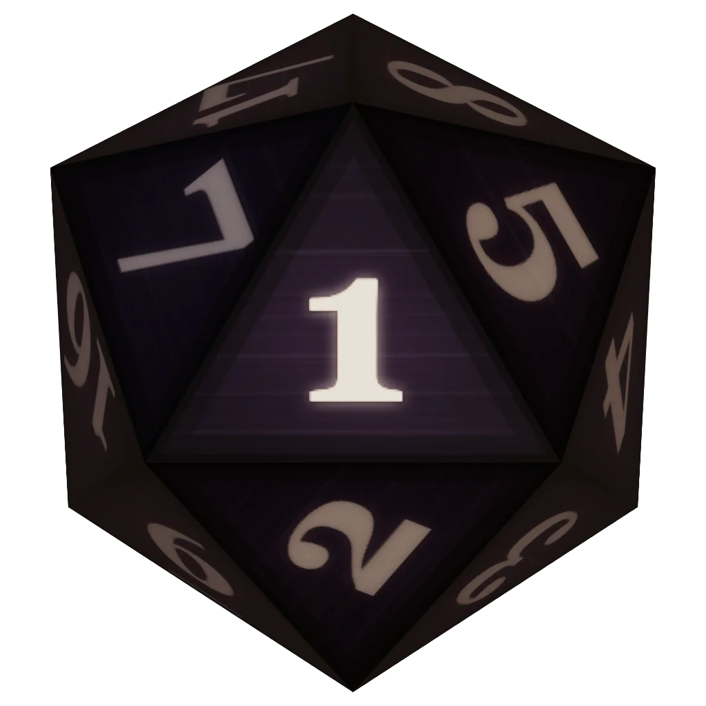 The Dark Iron d20 landed on a natural 1