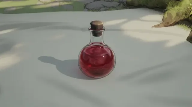 Potion of Healing: a red alchemical vial