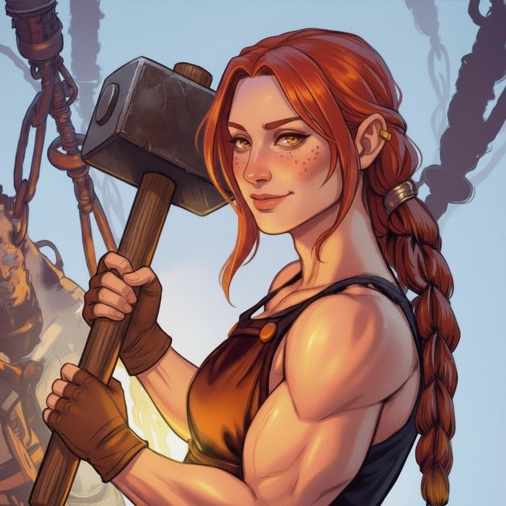 Dwarf female character portrait